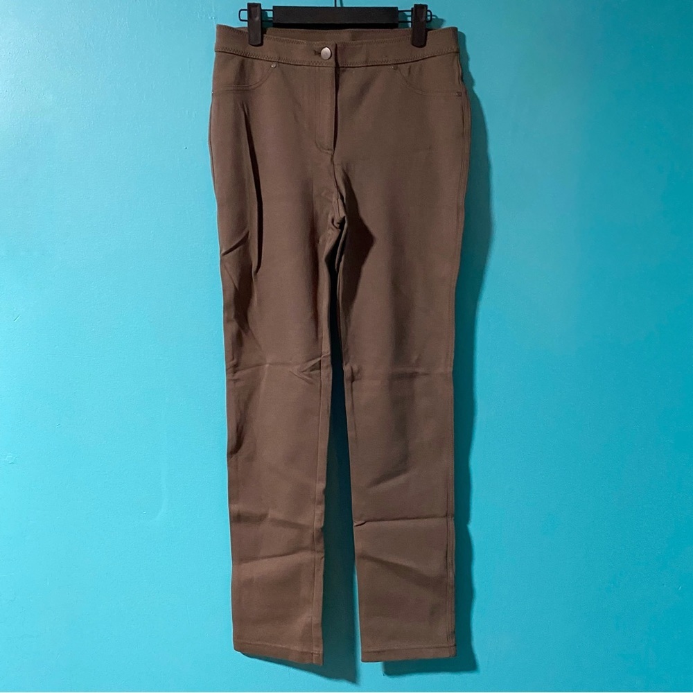 Chico’s 00 XS Olive Green Ponte Knit Stretch Legging Pants